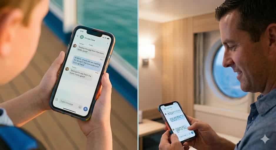 Keep in communication Cruise safety for families starts with communication with your teens ad kids