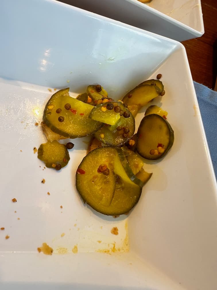 Honest Review Of The Carnival Mardi Gras 7 Shaq's Chicken Spicy pickles on the Carnival Mardi Gras