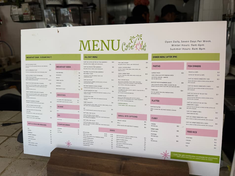 crystal-full-menu Crystal Caves Bermuda Full Menu